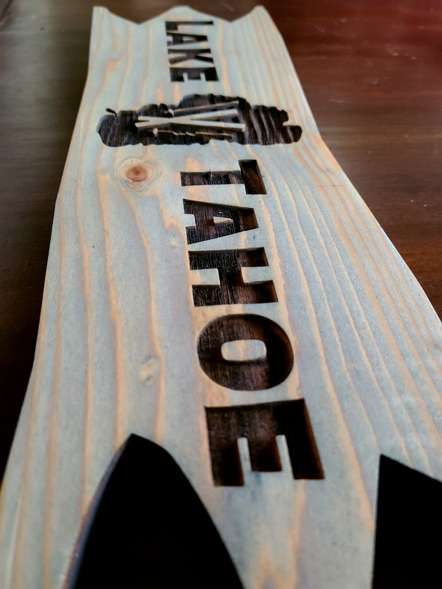 Rustic Engraved Lake Tahoe Sign