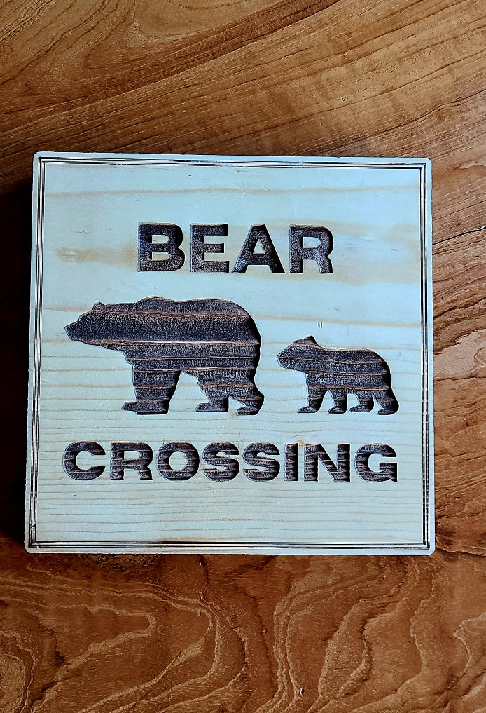 Bear Crossing Sign