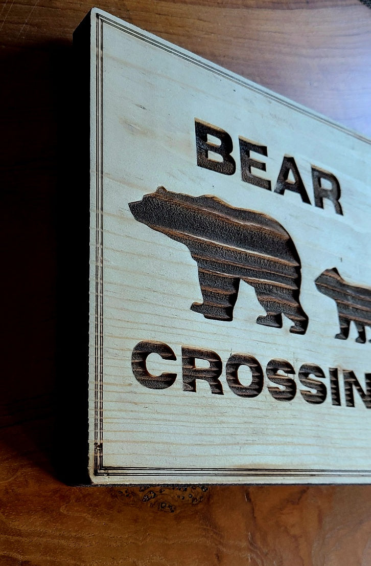 Bear Crossing Sign