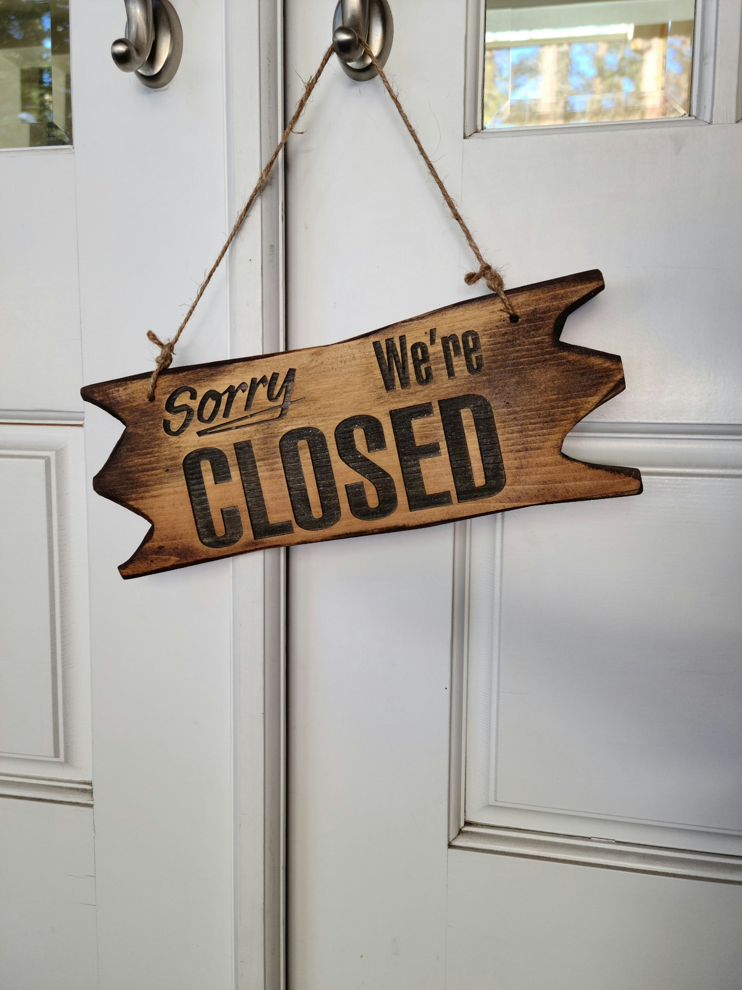 Rustic Double-Sided Open/Closed Reversible Sign