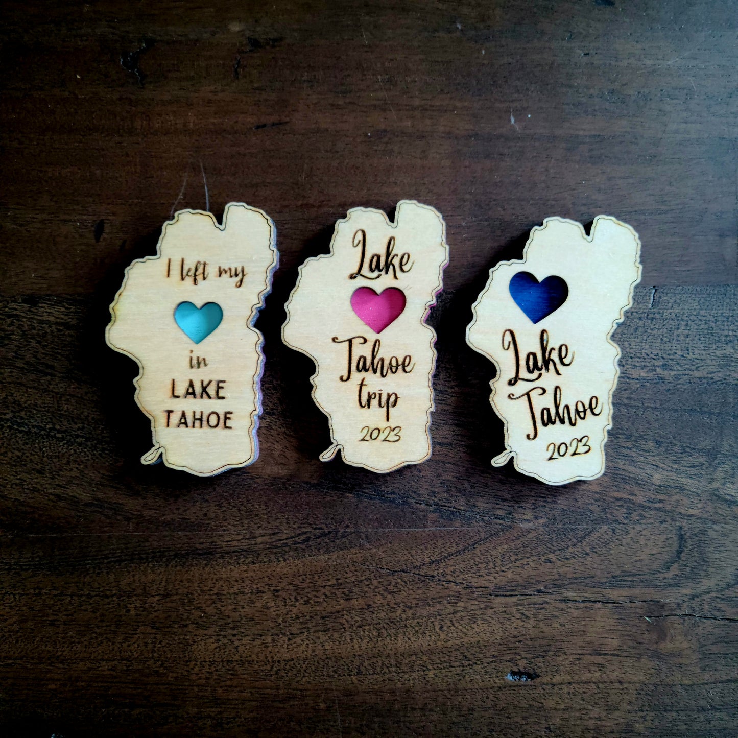 I Left My Heart in Lake Tahoe Wood Magnet